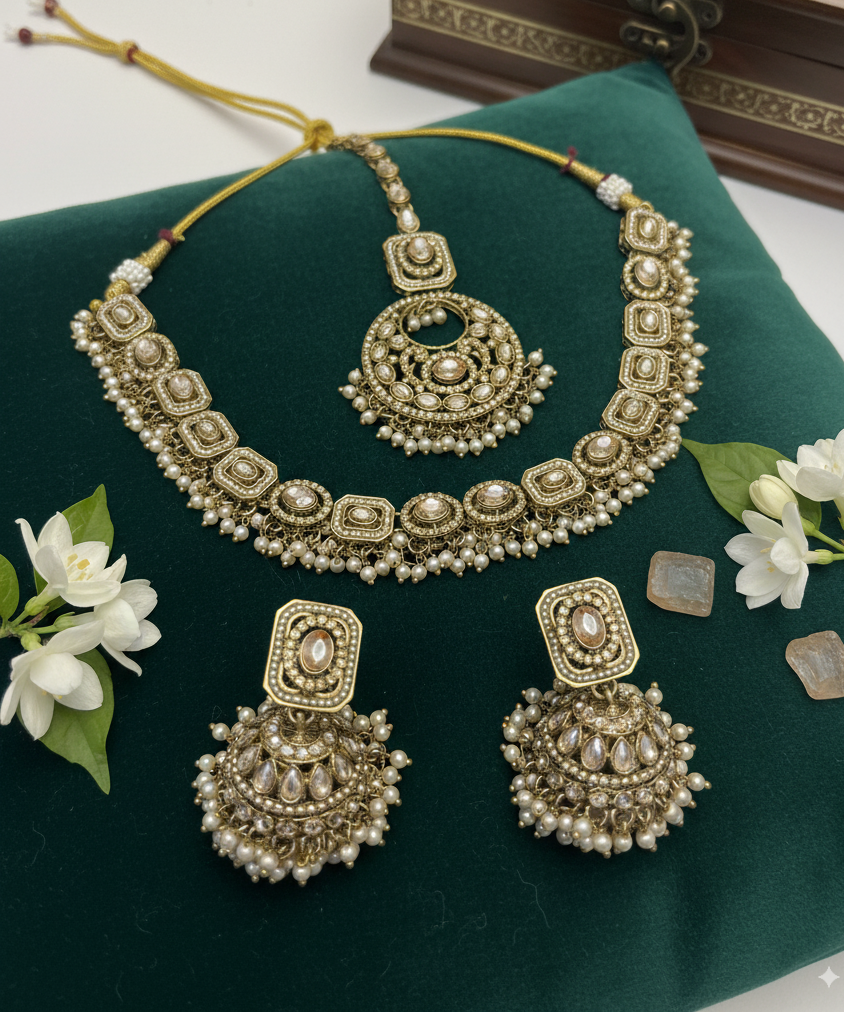 Gold Plated Kundan Set