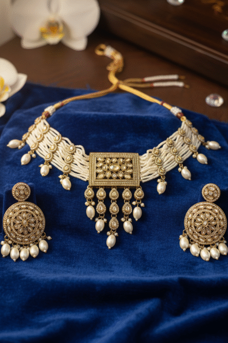 Gold And Pearls Necklace