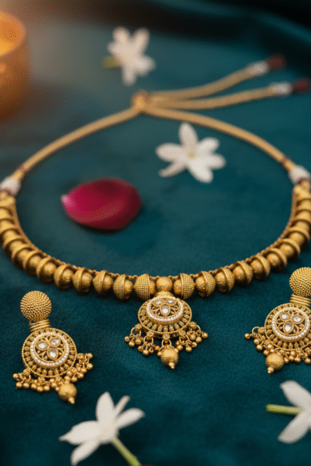 Temple Jewellery Gold Choker