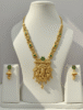 Gold-Plated Long Necklace With Lord Ganesha Pendant & Jhumka Earrings